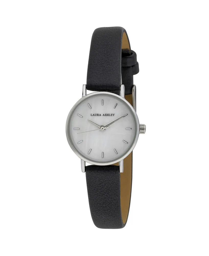 Laura Ashley Women's Mini Slim Clean Polyurethane Strap Watch 26mm