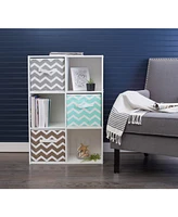 Design Imports Chevron Print 2-Pc. Storage Bin