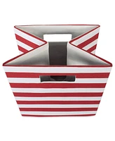 Design Imports Striped Polyester Storage Bin