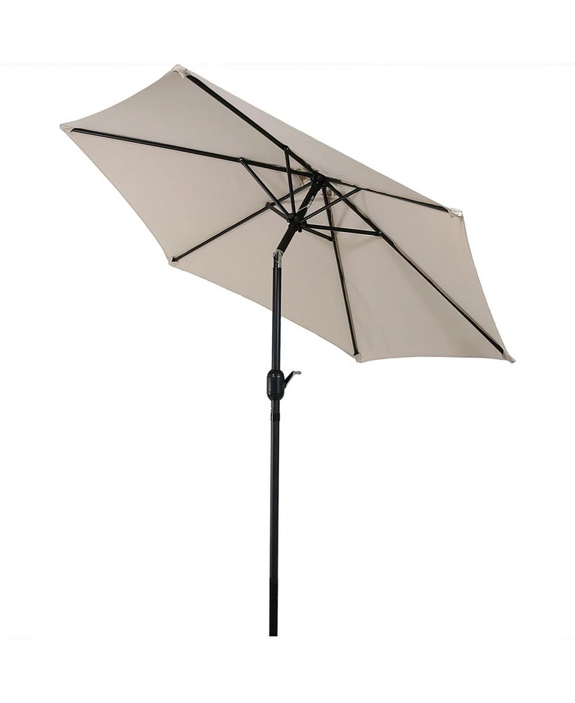 7.5 Foot Outdoor Patio Umbrella with Tilt & Crank, Aluminum