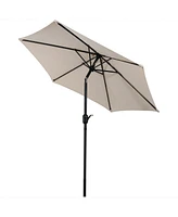 7.5 Foot Outdoor Patio Umbrella with Tilt & Crank, Aluminum