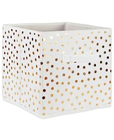 Design Imports Non-woven Polyester Cube Small Dots Square Set of 4
