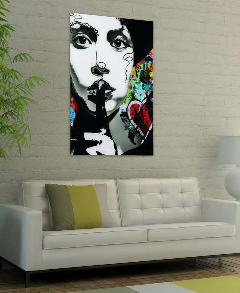 Empire Art Direct Secrets Frameless Free Floating Tempered Glass Panel Graphic Wall Art, 48" x 32" x 0.2"