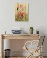 Empire Art Direct Watercolor Flamingo Composition Ii Arte de Legno Digital Print on Solid Wood Wall Art, 24" x 18" x 1.5"