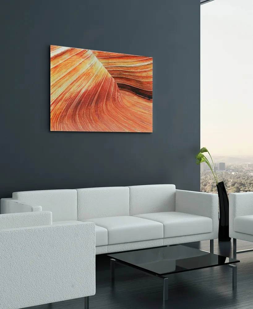 Empire Art Direct Painted Rock Frameless Free Floating Tempered Glass Panel Graphic Abstract Wall Art, 32" x 48" x 0.2"