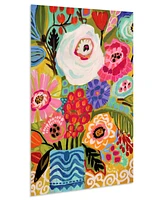 Empire Art Direct Fresh Flowers in Vase I Frameless Free Floating Tempered Art Glass Wall Art by Ead Art Coop, 48" x 32" x 0.2"
