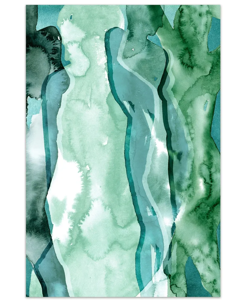 Empire Art Direct Water Women I Frameless Free Floating Tempered Art Glass Wall Art by Ead Art Coop, 48" x 32" x 0.2"