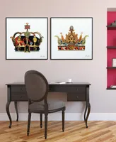 Empire Art Direct Crown with Round Arches, Crown with Curved Spires Reverse Printed Art Glass and Anodized Aluminum Frame Wall Art, 60" x 20" x 1.5"