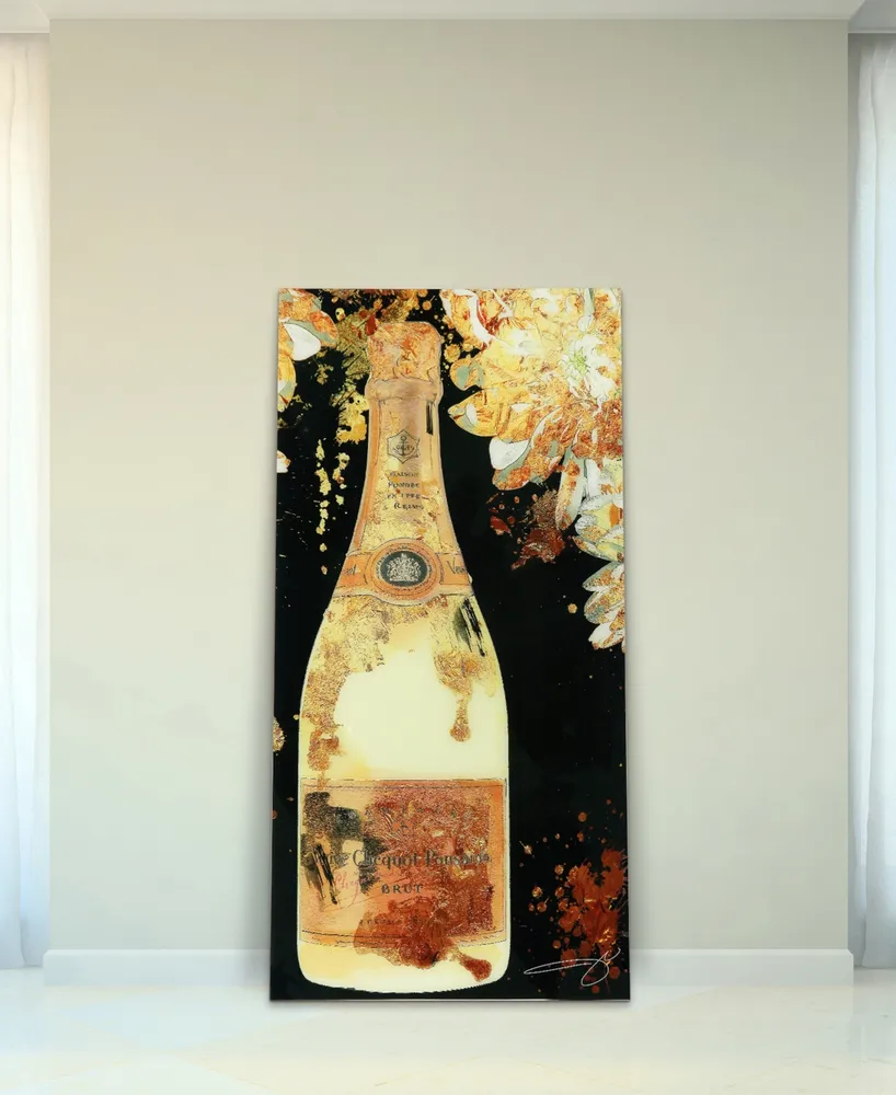Empire Art Direct Let's Celebrate Frameless Free Floating Tempered Art Glass Wall Art by Ead Art Coop, 72" x 36" x 0.2"