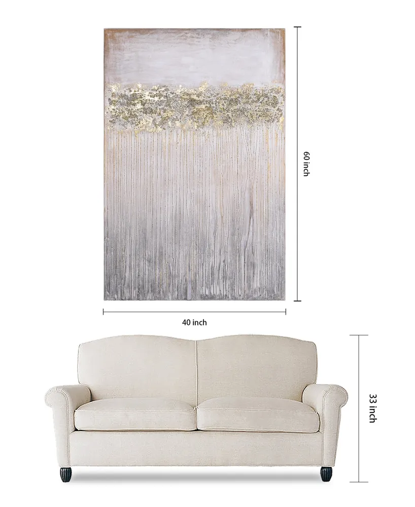 Empire Art Direct Dust Textured Metallic Hand Painted Wall Art by Martin Edwards, 60" x 40" x 1.5"