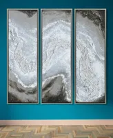 Empire Art Direct Iced Textured Metallic Hand Painted Wall Art Set by Martin Edwards, 60" x 20" x 1.5"