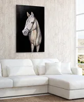 Empire Art Direct White horse Mixed Media Iron Hand Painted Dimensional Wall Art, 48" x 32" x 2.2"