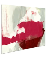Empire Art Direct Magenta Abstract 2 Frameless Free Floating Tempered Glass Panel Graphic Abstract Wall Art, 48" x 32" x 0.2"