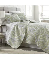 Southshore Fine Linens Classic Paisley 3 Piece Quilt Sham Set