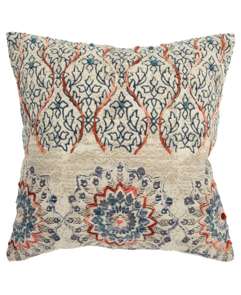 Rizzy Home Abstract Polyester Filled Decorative Pillow, 20" x 20"