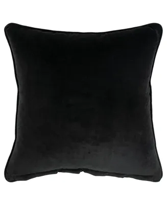 Rizzy Home Velour Solid Polyester Filled Decorative Pillow, 20" x