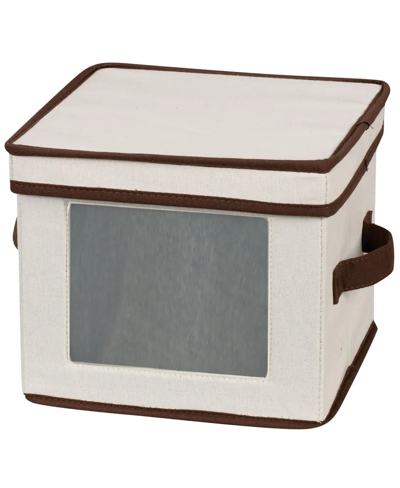 Household Essentials Jumbo Canvas Storage Box with Lid