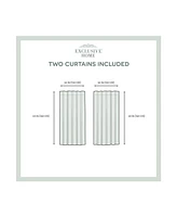 Exclusive Home Curtains Catarina Layered Solid Blackout and Sheer Grommet Top Curtain Panel Pair