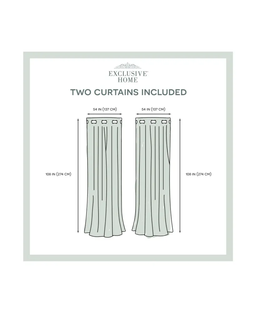Exclusive Home Curtains Indoor - Outdoor Solid Cabana Grommet Top Curtain Panel Pair