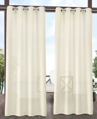 Exclusive Home Curtains Miami Textured Indoor - Outdoor Grommet Top Curtain Panel Pair, 54" x 96"