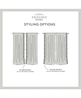 Exclusive Home Curtains Jacinta Flippable Side Ruffle Sheer Rod Pocket Curtain Panel Pair, 54" x 84", Set of 2