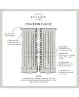 Exclusive Home Curtains Jacinta Flippable Side Ruffle Sheer Rod Pocket Curtain Panel Pair, 54" x 96", Set of 2