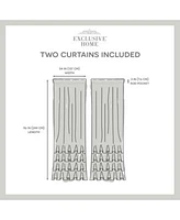 Exclusive Home Curtains Jacinta Bottom Ruffle Sheer Rod Pocket Curtain Panel Pair Set Of 2