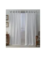 Exclusive Home Curtains Loha Linen Braided Tab Top Curtain Panel Pair