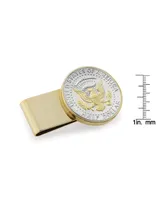 Men's American Coin Treasures Selectively Gold-Layered Presidential Seal Jfk Half Dollar Stainless Steel Coin Money Clip