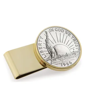 Men's American Coin Treasures Statue of Liberty Commemorative Half Dollar Stainless Steel Coin Money Clip