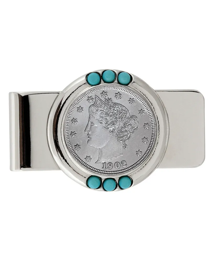 Men's American Coin Treasures Liberty Nickel Turquoise Coin Money Clip