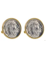 American Coin Treasures 1913 First-Year-Of-Issue Buffalo Nickel Bezel Coin Cuff Links