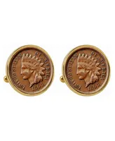 American Coin Treasures 1800's Indian Penny Bezel Coin Cuff Links