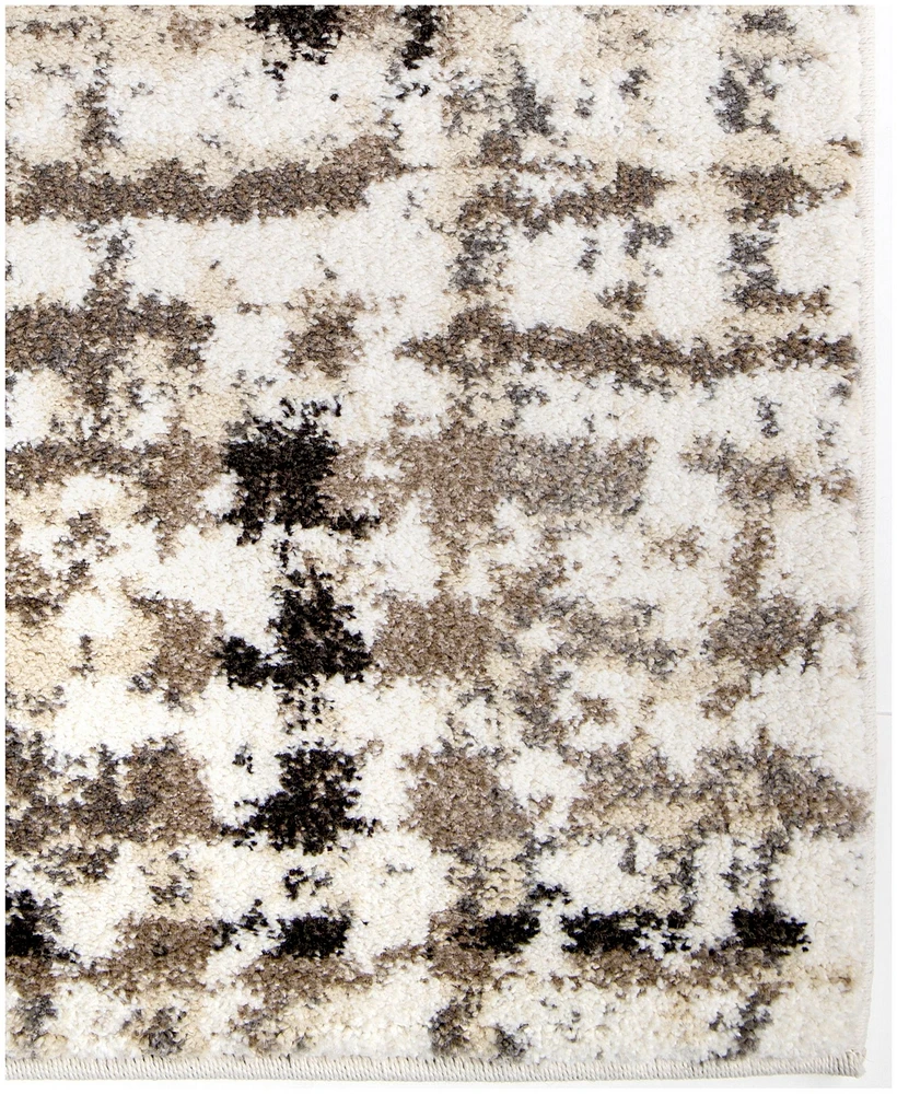 Orian Adagio Griddle White 6'5" x 9'6" Area Rug