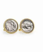 American Coin Treasures Buffalo Nickel Rope Bezel Coin Cuff Links