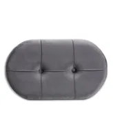 Furniture Simone Mid-Century Modern Upholstered Ottoman