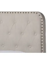 Furniture Annalisa Modern Button Tufted Full Size Panel Bed