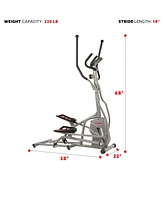 Sunny Health & Fitness Magnetic Elliptical Trainer Machine w/ Device Holder, Lcd Monitor, 220 Lb Max Weight and Pulse Monitor - Sf-E3810