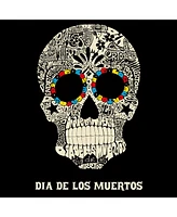 La Pop Art Men's Word - Dia De Los Muertos Long Sleeve T-Shirt