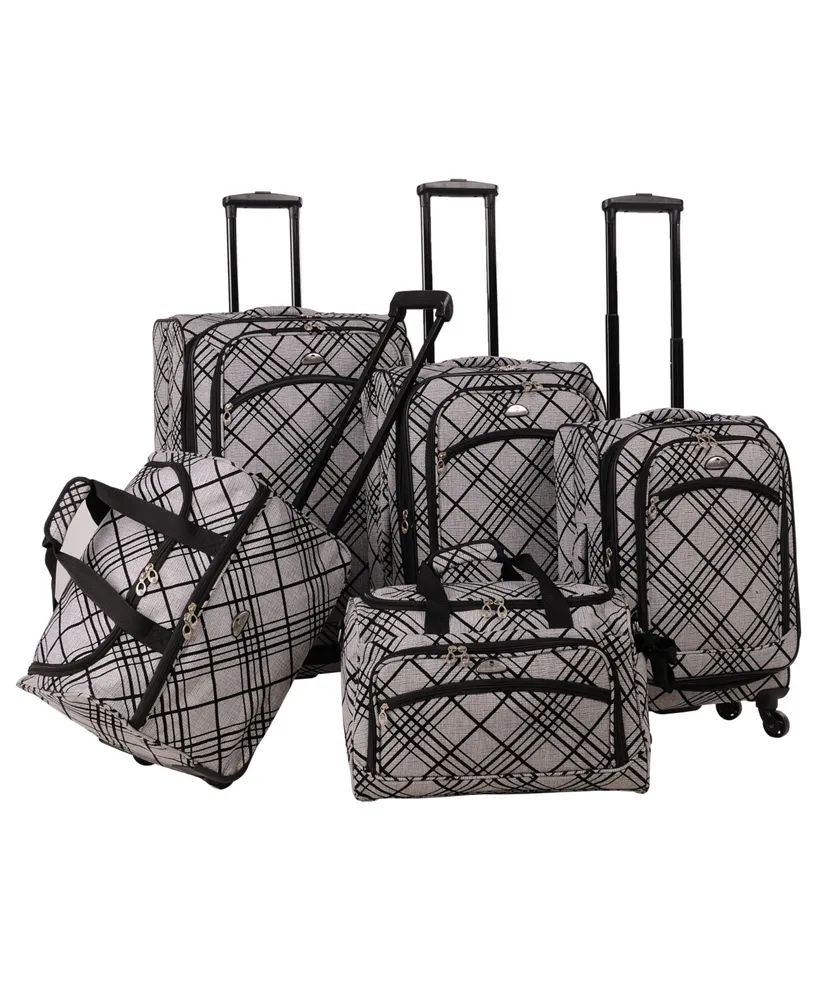 American Flyer Stripes 5 Piece Spinner Luggage Set