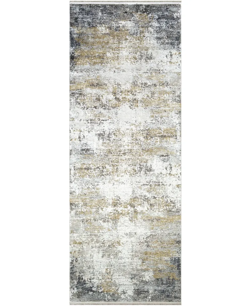 Surya Solar Sor- Gray 3' x 8' Runner Area Rug