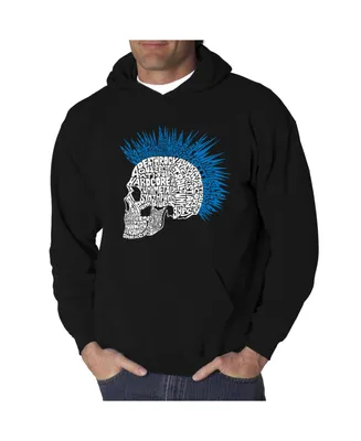 La Pop Art Men's Punk Mohawk Word Hooded Sweatshirt