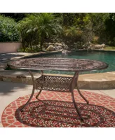 Noble House Lopez Outdoor Cast Oval Dining Table