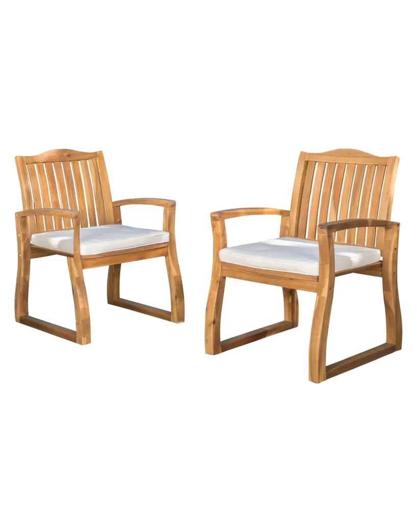 Noble House Della Outdoor Dining Chairs, Set of 2