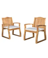 Noble House Della Outdoor Dining Chairs, Set of 2