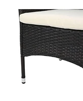 Noble House Malaga Outdoor 3 Piece Bistro Set with Cushions