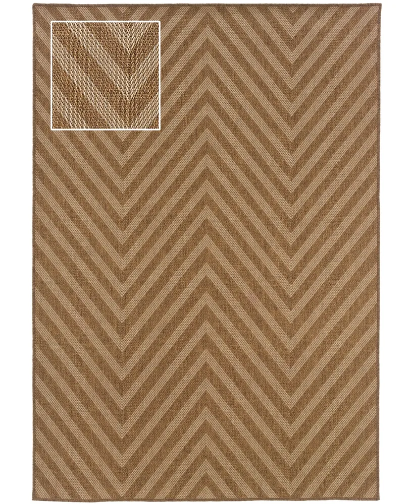 Jhb Design Magu MAG02 Tan 6'7" x 9'6" Outdoor Area Rug