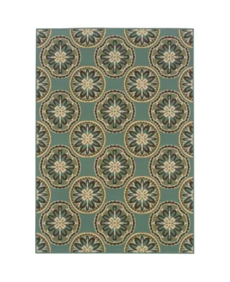 Jhb Design Negril NEG09 Blue 5'3" x 7'6" Outdoor Area Rug