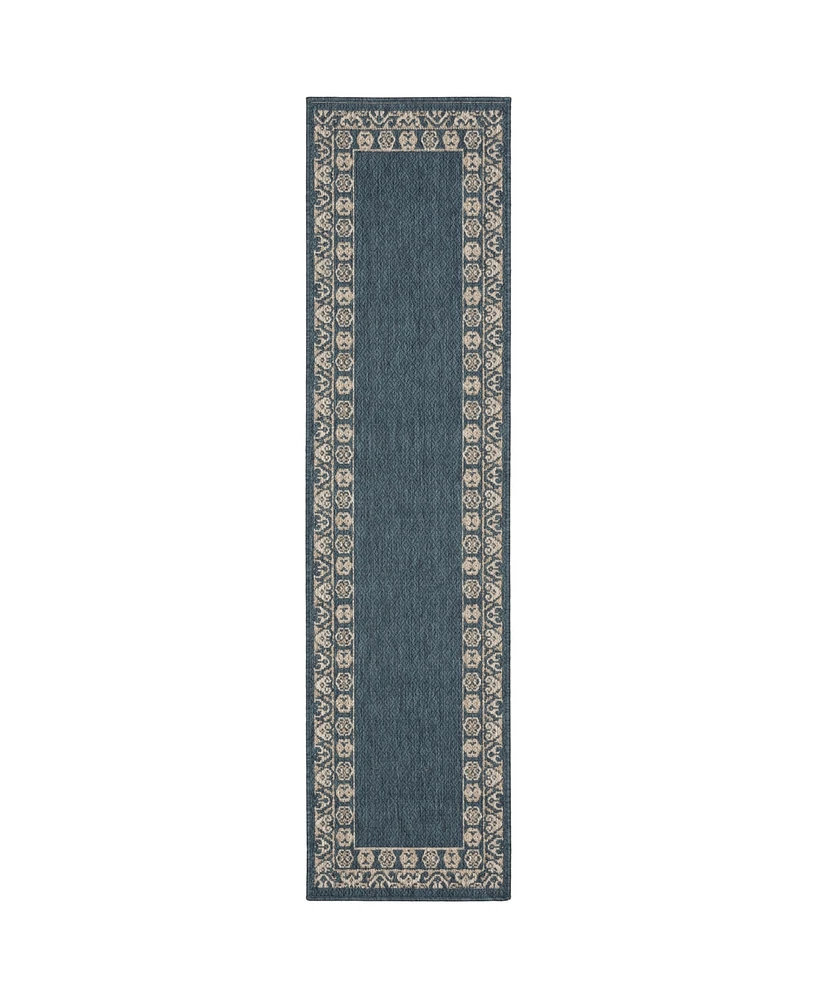 Oriental Weavers Latitude 1503B Blue 1'10" x 7'6" Runner Rug