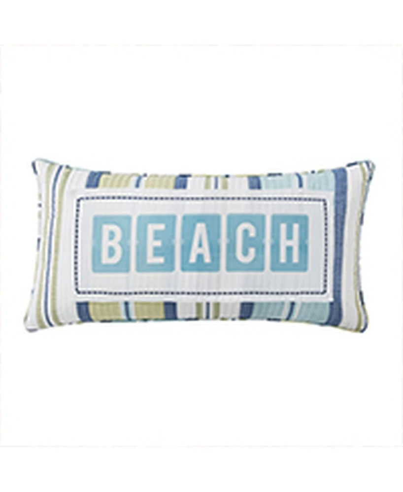 Levtex Bayport Beach Stripe Decorative Pillow, 12" x 24"